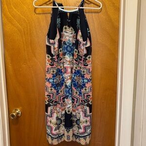 Floral Halter Dress—knee length- Multicolor